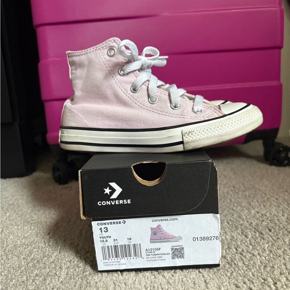 Converse Light Pink High-Top Sneakers